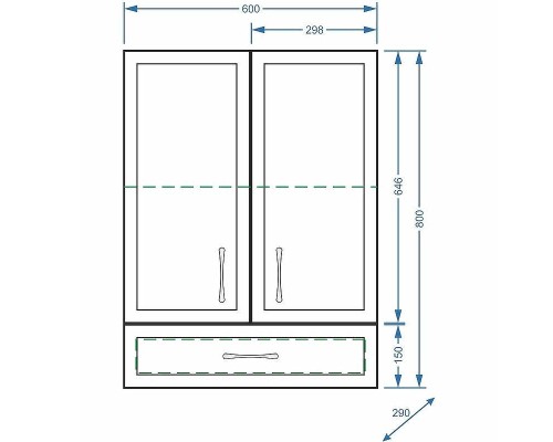 Подвесной шкаф Stella Polar Концепт 60 SP-00000141 Белый