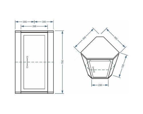 Подвесной шкаф Stella Polar Концепт 30 SP-00000142 угловой Белый