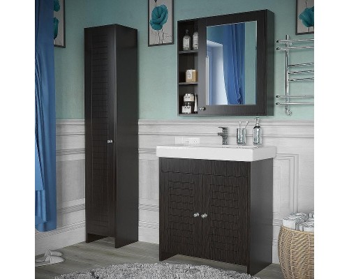 Зеркальный шкаф Stella Polar Монтоне 80 SP-00000158 Венге