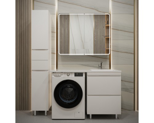 Тумба под раковину Stella Polar Памелла 120 SP-00000751 цвет Белый глянцевый