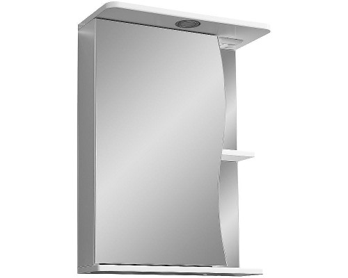 Зеркальный шкаф Stella Polar Волна Верея 55 SP-00000040 с подсветкой Белый