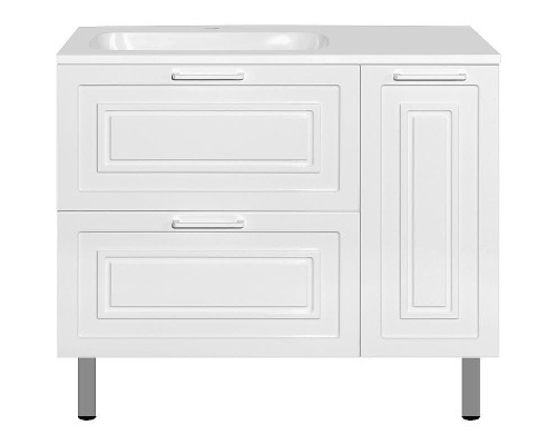 Тумба под раковину Style Line Альба 90 L Люкс Plus ЛС-000010052 Белая