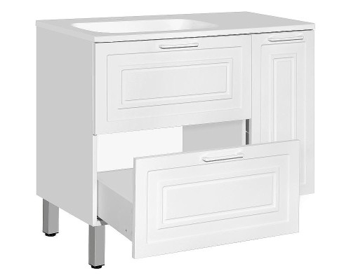 Тумба под раковину Style Line Альба 90 L Люкс Plus ЛС-000010052 Белая