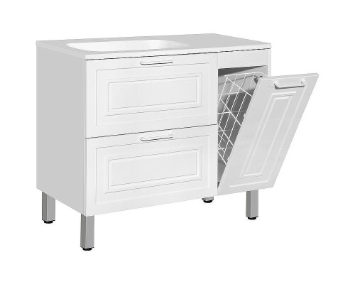 Тумба под раковину Style Line Альба 90 L Люкс Plus ЛС-000010052 Белая