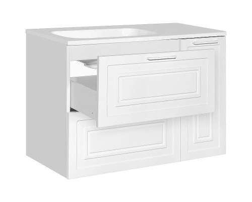 Тумба под раковину Style Line Альба 90 L Люкс Plus ЛС-000010052 Белая