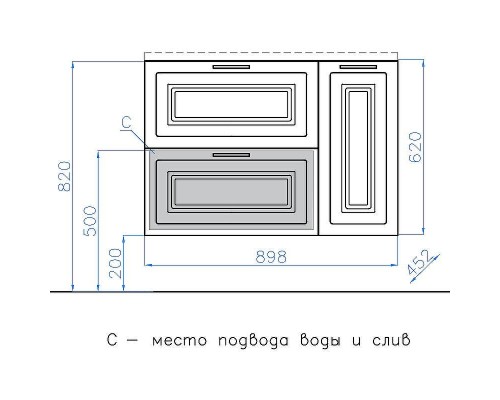 Тумба под раковину Style Line Альба 90 L Люкс Plus ЛС-000010052 Белая