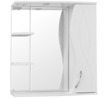 Зеркало со шкафом Style Line Амелия 75 с подсветкой Белый глянец