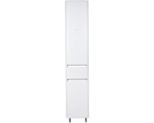 Шкаф пенал Style Line Атлантика 35 L Люкс Plus СС-00002257 с бельевой корзиной Белый матовый антискрейтч