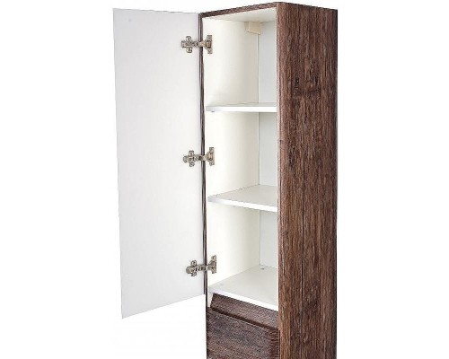 Шкаф пенал Style Line Атлантика 35 L Люкс Plus СС-00002222 с бельевой корзиной Старое дерево