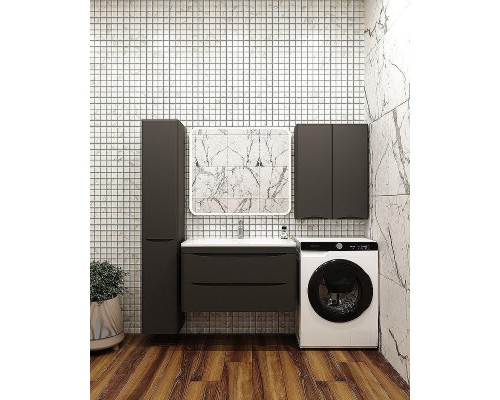 Подвесной шкаф Style Line Бергамо мини 60 Люкс Plus СС-00002359 Черный антискрейч