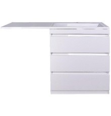 Тумба под раковину Style Line Даллас 130 Люкс Plus СС-00000558 Белая