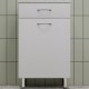 Комод Style Line Эко Стандарт ТН 50 АА00-000042 с бельевой корзиной Белый глянцевый