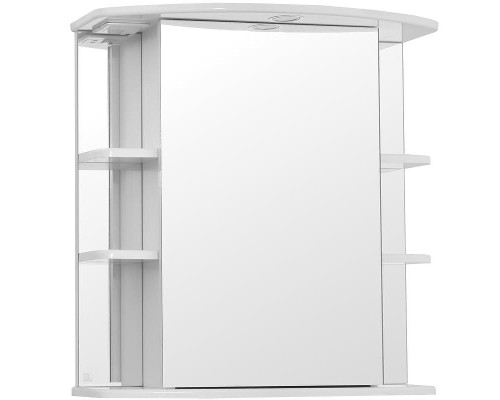 Зеркальный шкаф Style Line Эко стандарт Лира 70 С с подсветкой Белый глянец