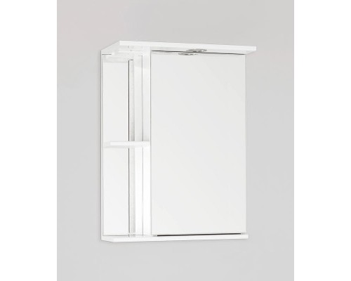 Зеркальный шкаф Style Line Эко стандарт Николь 50 С с подсветкой Белый глянец