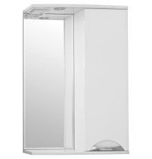 Зеркало со шкафом Style Line Жасмин 55 С с подсветкой Белый глянец