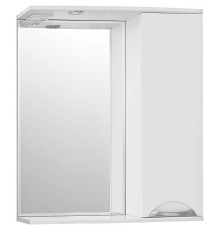 Зеркало со шкафом Style Line Жасмин 70 С с подсветкой Белый глянец