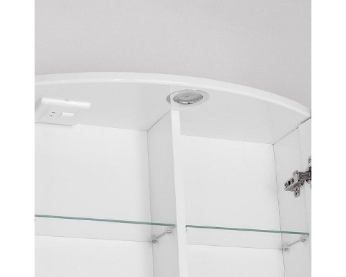 Зеркальный шкаф Style Line Жасмин 2 80 С Люкс ЛС-000010036 с подсветкой Белый глянец