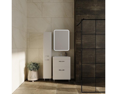 Зеркальный шкаф Style Line Каре 55 L СС-00002373 с подсветкой Белый