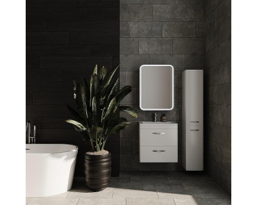 Зеркальный шкаф Style Line Каре 55 L СС-00002373 с подсветкой Белый