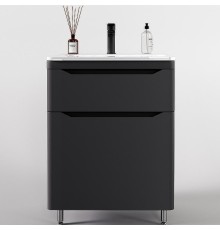 Тумба под раковину Style Line Марелла 70 Люкс Plus СС-00002400 Серый матовый антискрейтч