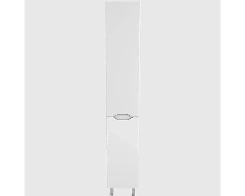 Шкаф пенал Style Line Марелла 30 L Люкс Plus СС-00002445 с бельевой корзиной Белый матовый антискрейтч