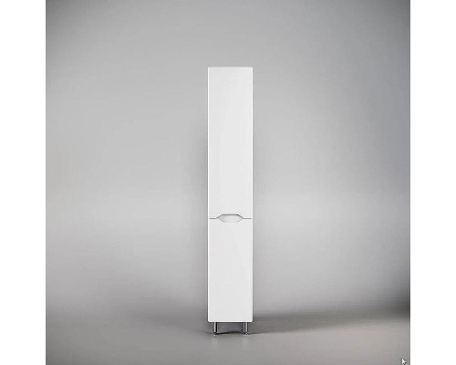 Шкаф пенал Style Line Марелла 30 L Люкс Plus СС-00002445 с бельевой корзиной Белый матовый антискрейтч