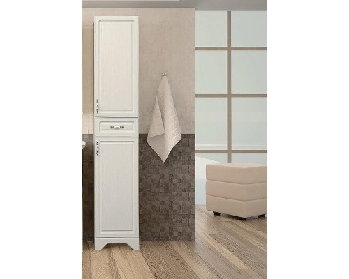 Шкаф пенал Style Line Олеандр 2 Люкс 36 ЛС-00000290 Рельеф пастель