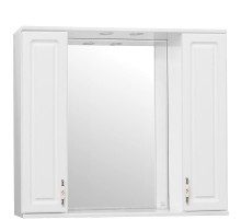 Зеркало со шкафом Style Line Олеандр 2 90 С с подсветкой Белый глянец