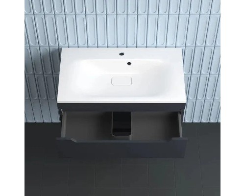 Тумба под раковину Style Line Остин 80 ЛС-00002404 подвесная цвет Графит