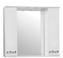 Зеркало со шкафом Style Line Венеция 90 С с подсветкой Белый глянец