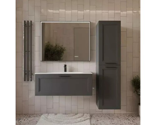 Тумба с раковиной Terminus Классик 100 CLA101001701601O подвесная цвет Графит