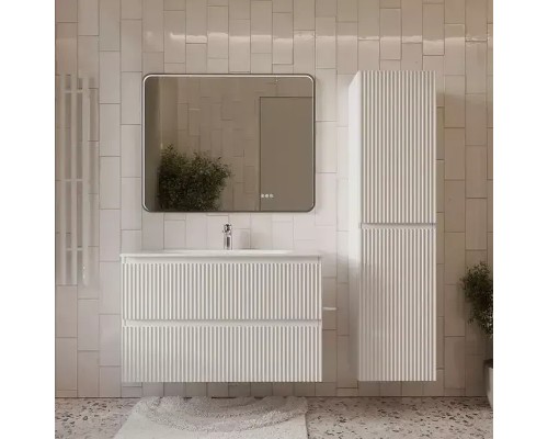 Тумба с раковиной Terminus Сицилия 100 SIC101002900301O подвесная цвет Белый