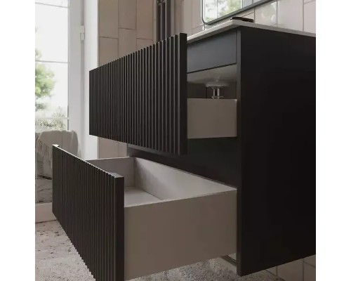 Тумба с раковиной Terminus Сицилия 80 SIC10802701601O подвесная цвет Графит