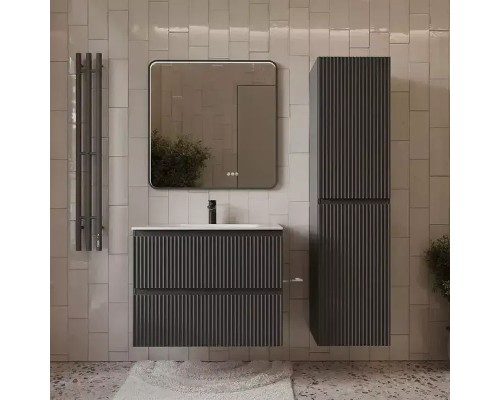 Тумба с раковиной Terminus Сицилия 80 SIC10802701601O подвесная цвет Графит