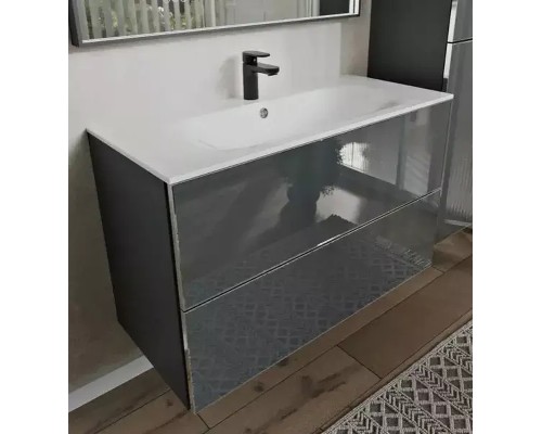 Тумба с раковиной Terminus Вега 100 VEG101002701601OSL подвесная цвет Графит