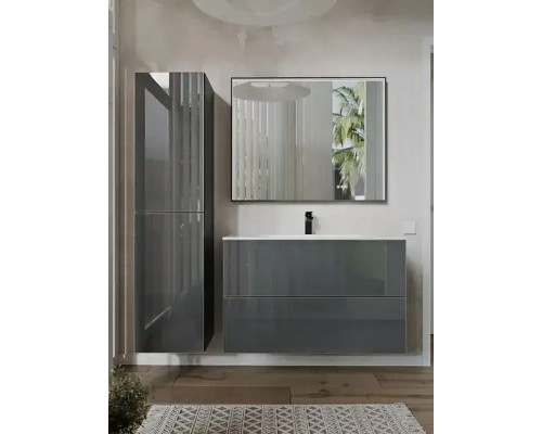 Тумба с раковиной Terminus Вега 100 VEG101002701601OSL подвесная цвет Графит