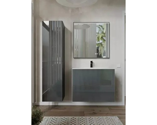 Тумба с раковиной Terminus Вега 80 VEG10802701601OSL подвесная цвет Графит