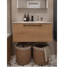 Тумба с раковиной Terminus Вента 80 VEN10801300001O подвесная цвет Дуб европейский Серый