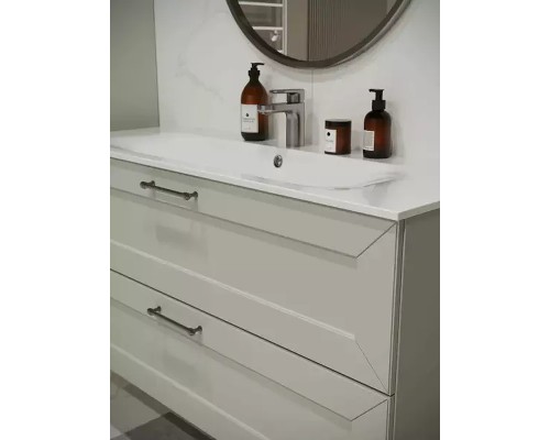 Тумба с раковиной Terminus Виктория 100 VIC101002900301O подвесная цвет Белый