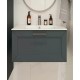Тумба с раковиной Terminus Виктория 60 VIC10601703101O подвесная цвет Серый шелк