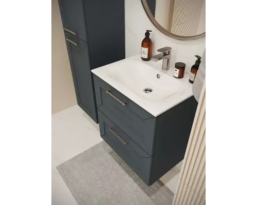 Тумба с раковиной Terminus Виктория 60 VIC10602703101O подвесная цвет Серый шелк