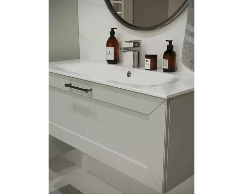 Тумба с раковиной Terminus Виктория 80 VIC10801900301O подвесная цвет Белый