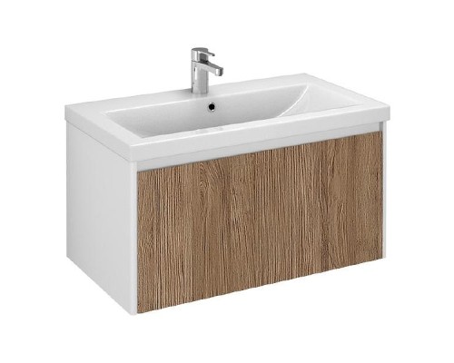 Тумба под раковину Velvex Klaufs 80 tpKLA.80.1Y-617.216 подвесная Белый+дерево