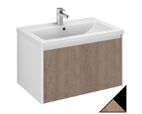 Тумба под раковину Velvex Klaufs 70 tpKLA.70.1Y-617.217 подвесная Черный+дерево