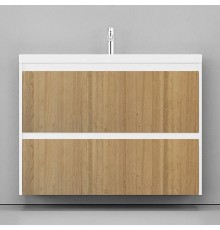 Тумба под раковину Velvex Klaufs 100.2Y tpKLA.100.2Y-617.216 подвесная Шатанэ Белая