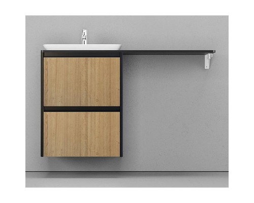 Тумба под раковину Velvex Klaufs 56x60.2Y tpKLA.56.60.2Y-617.217 подвесная Шатанэ Черная