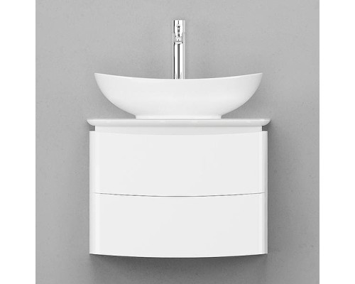 Тумба под раковину Velvex Luna 60 tp.LUN.60.2Y подвесная Белая глянцевая