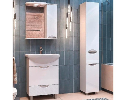 Зеркало со шкафом Vigo Callao 60 R z.CAL.60.R.El с подсветкой Белое