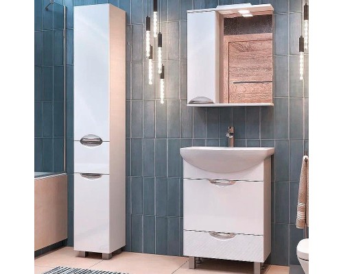 Зеркало со шкафом Vigo Callao 70 L z.CAL.70.L.El с подсветкой Белое