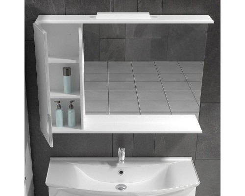 Зеркало со шкафом Vigo Callao 100 L z.CAL.100.L.El с подсветкой Белое